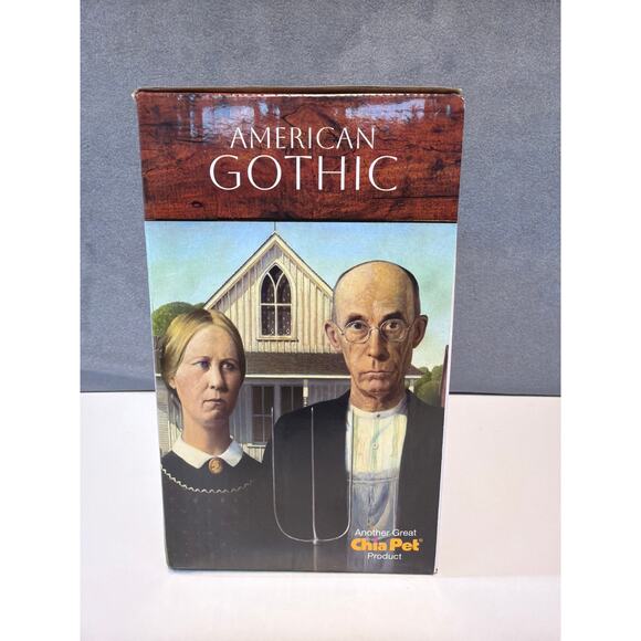 American Gothic Chia Pet Handmade Decorative Planter NEW - Picture 3 of 4